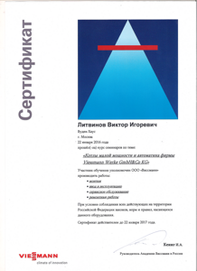 Сертификат Литвинов