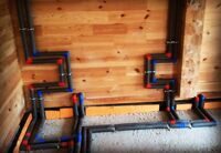 Стояк системы отопления с узлом компенсации